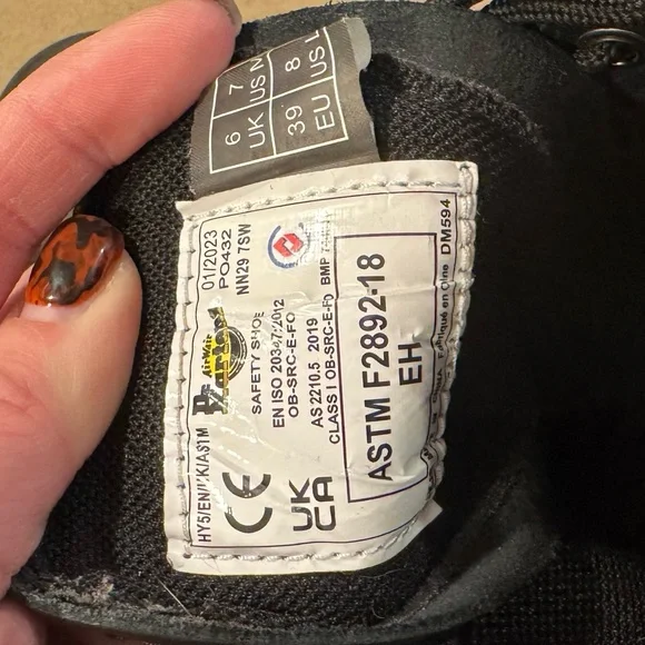 Dr. Martens 1460 Originals 8-Eye, Unisex, Soft Toe, Slip Resistant, 6 Inch Boot - Picture 5 of 7